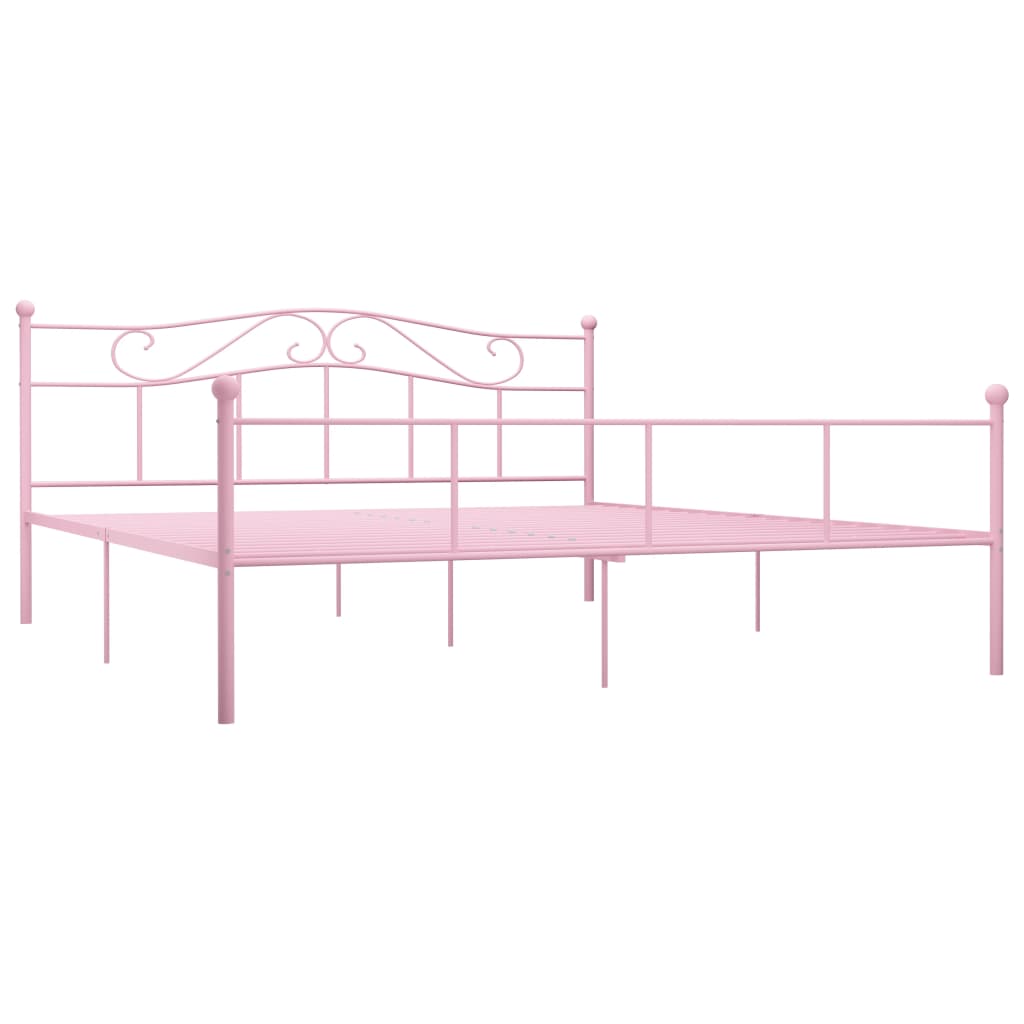sengestel 200x200 cm metal pink