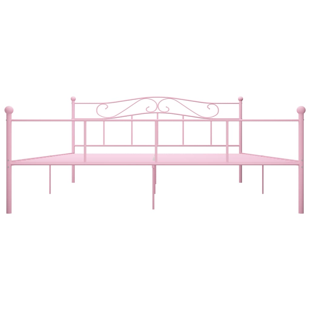 sengestel 200x200 cm metal pink