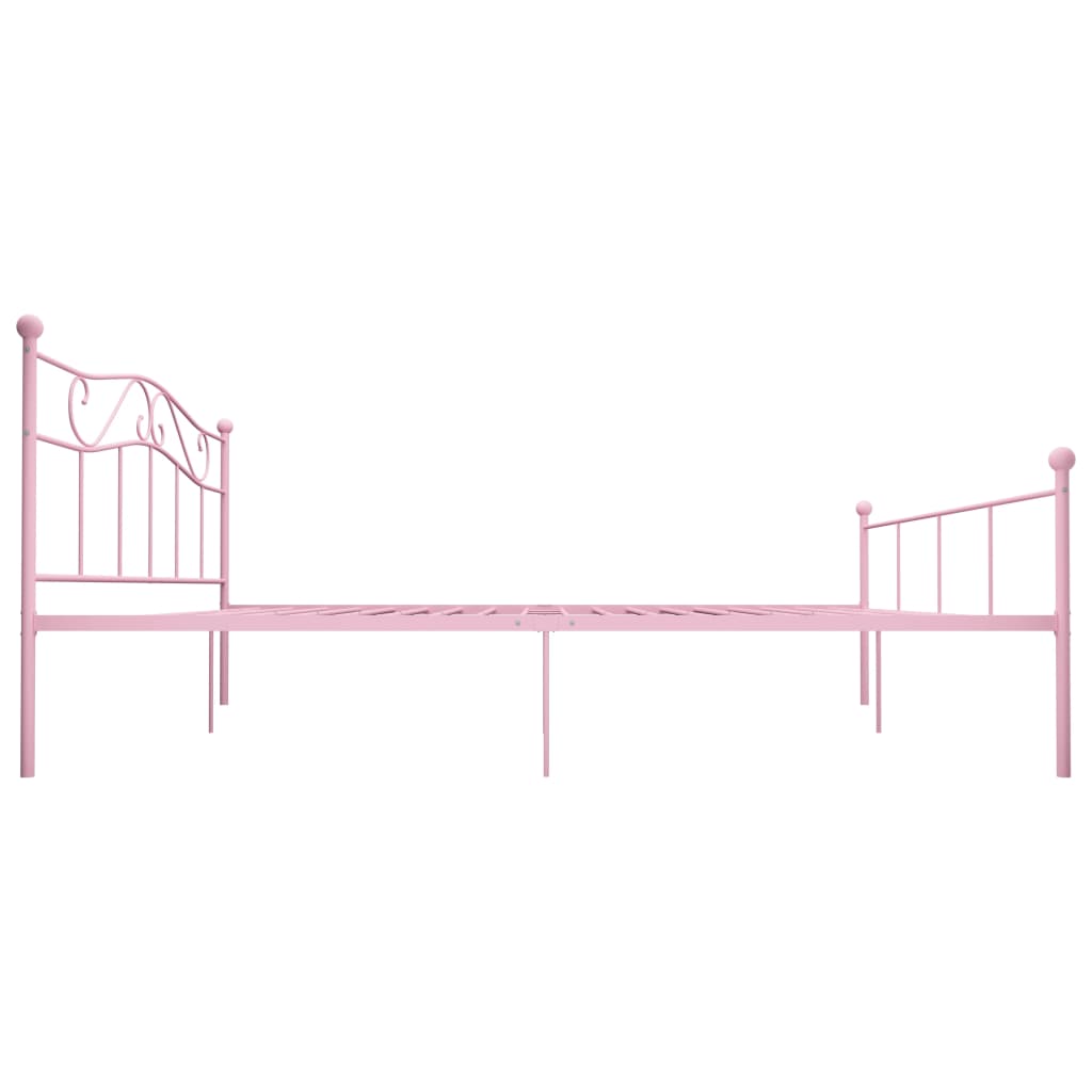sengestel 200x200 cm metal pink