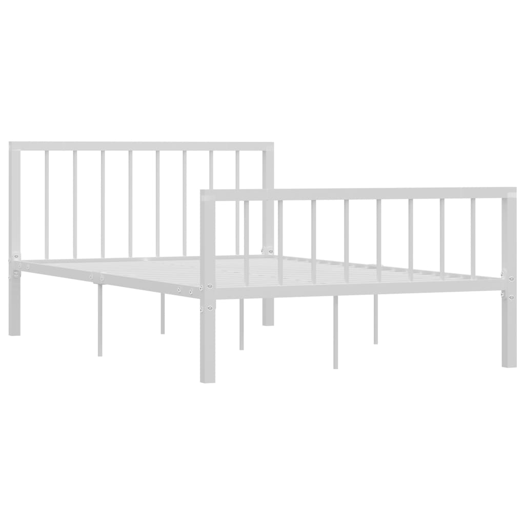 sengestel 120x200 cm metal hvid