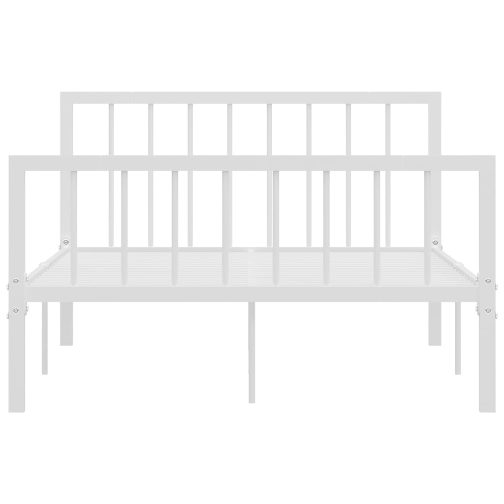 sengestel 120x200 cm metal hvid