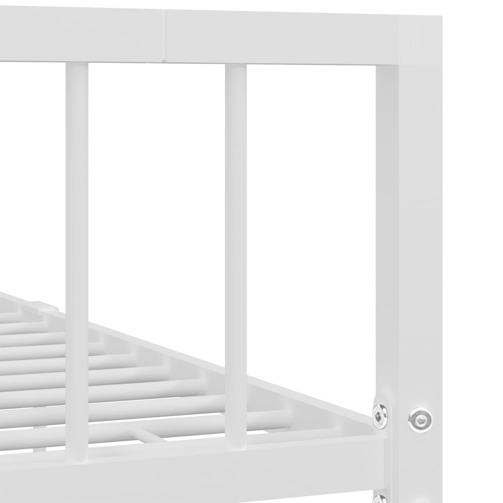 sengestel 120x200 cm metal hvid