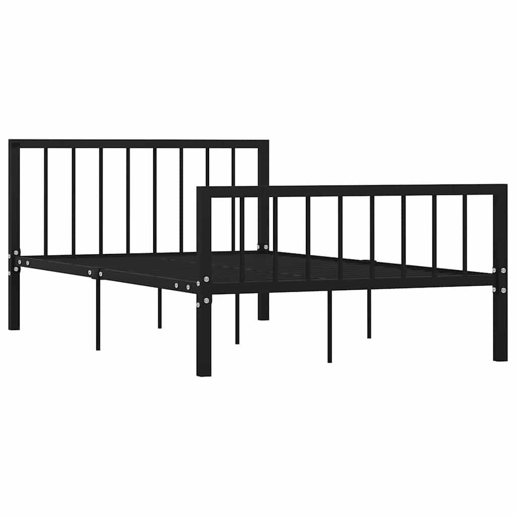 sengestel 120x200 cm metal sort