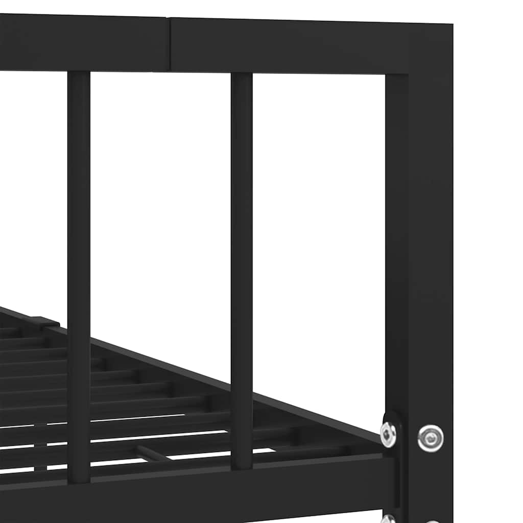 sengestel 120x200 cm metal sort