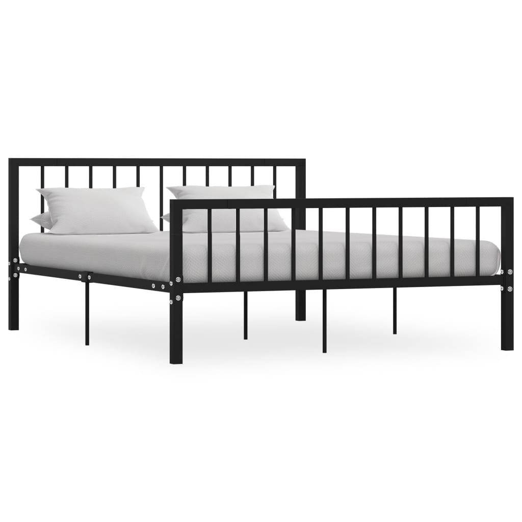 sengestel 160x200 cm metal sort