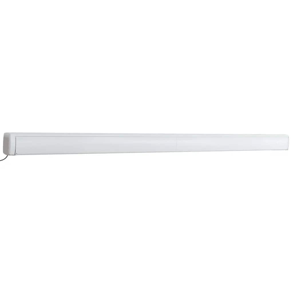 kassettemarkise m. motor 350x250 cm blå og hvid