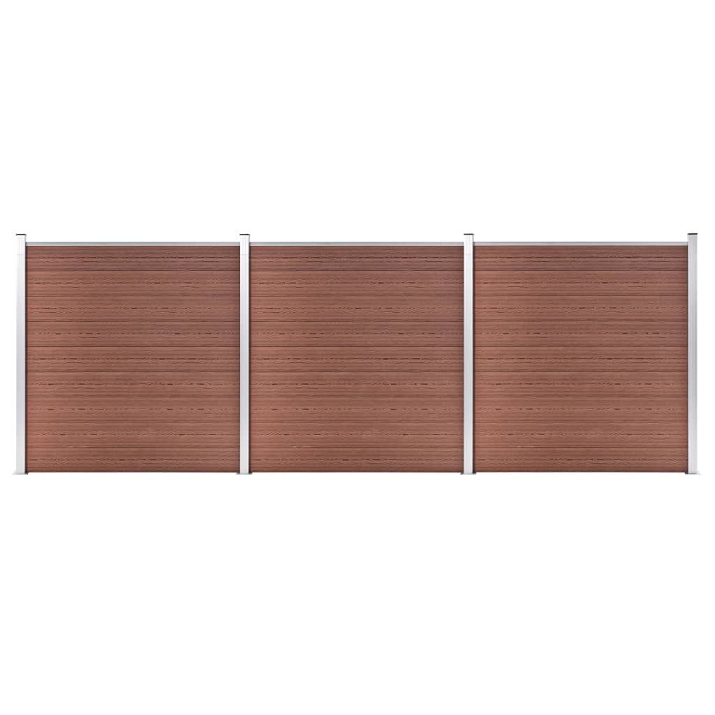 havehegn 526 x 186 cm WPC brun
