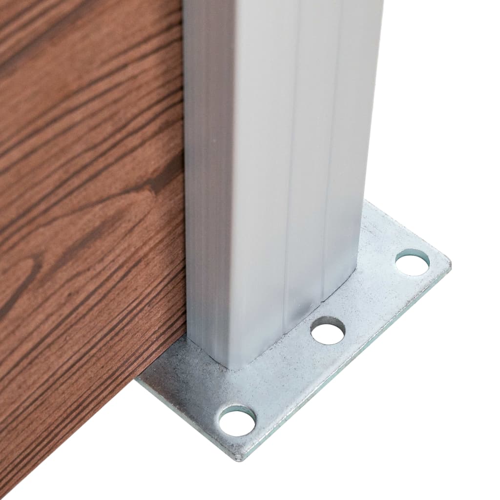 havehegn 872x186 cm WPC brun