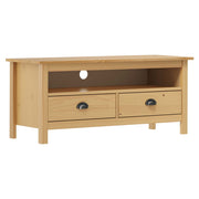 tv-bord Hill 110x40x47 cm massivt fyrretræ honningbrun