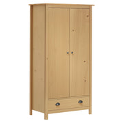 klædeskab med 2 låger Hill 89x50x170 cm massivt fyrretræ