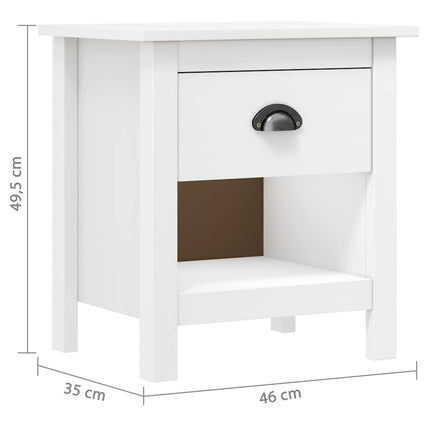 sengebord Hill 2 stk. 46x35x49,5 cm massivt fyrretræ
