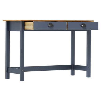 konsolbord Hill med 2 skuffer 110x45x74 cm massivt fyrretræ grå