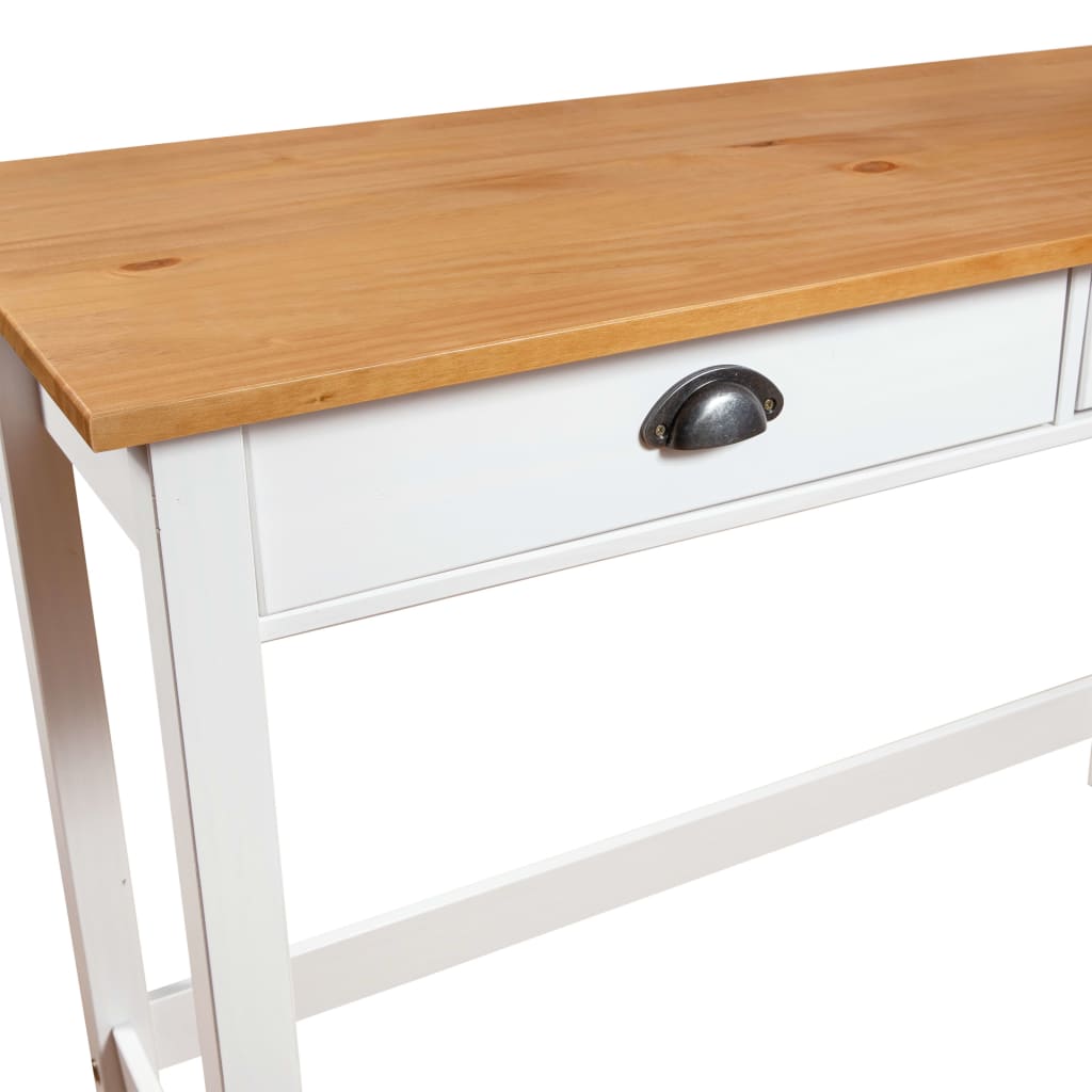 konsolbord Hill med 2 skuffer 110x45x74 cm massivt fyrretræ