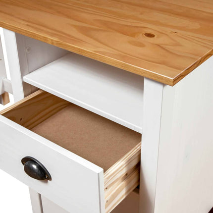 skrivebord Hill med 3 skuffer 120x50x74 cm massivt fyrretræ