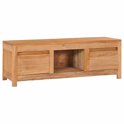 tv-bord 100x30x35 cm massivt teaktræ