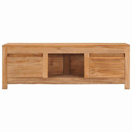 tv-bord 100x30x35 cm massivt teaktræ