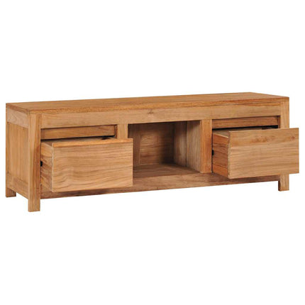 tv-bord 100x30x35 cm massivt teaktræ