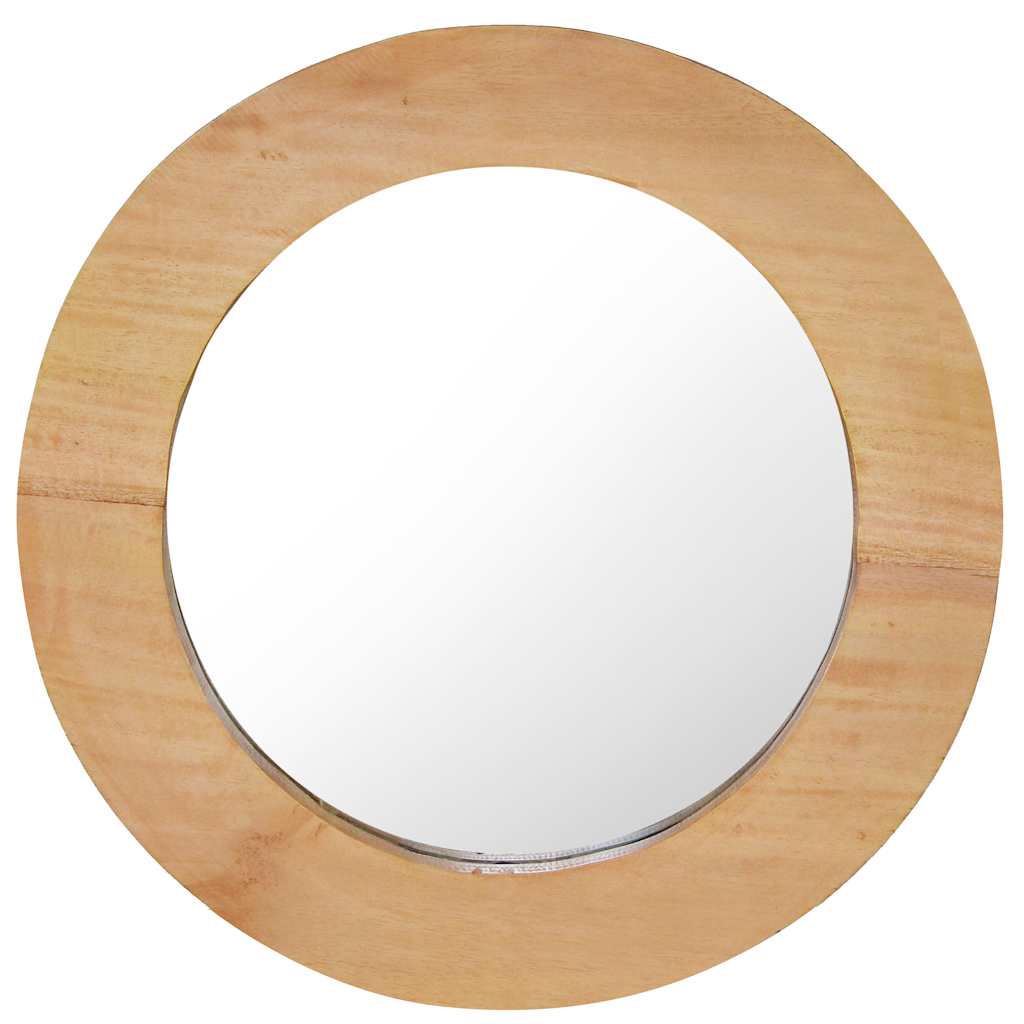 vægspejl 40 cm teak rund