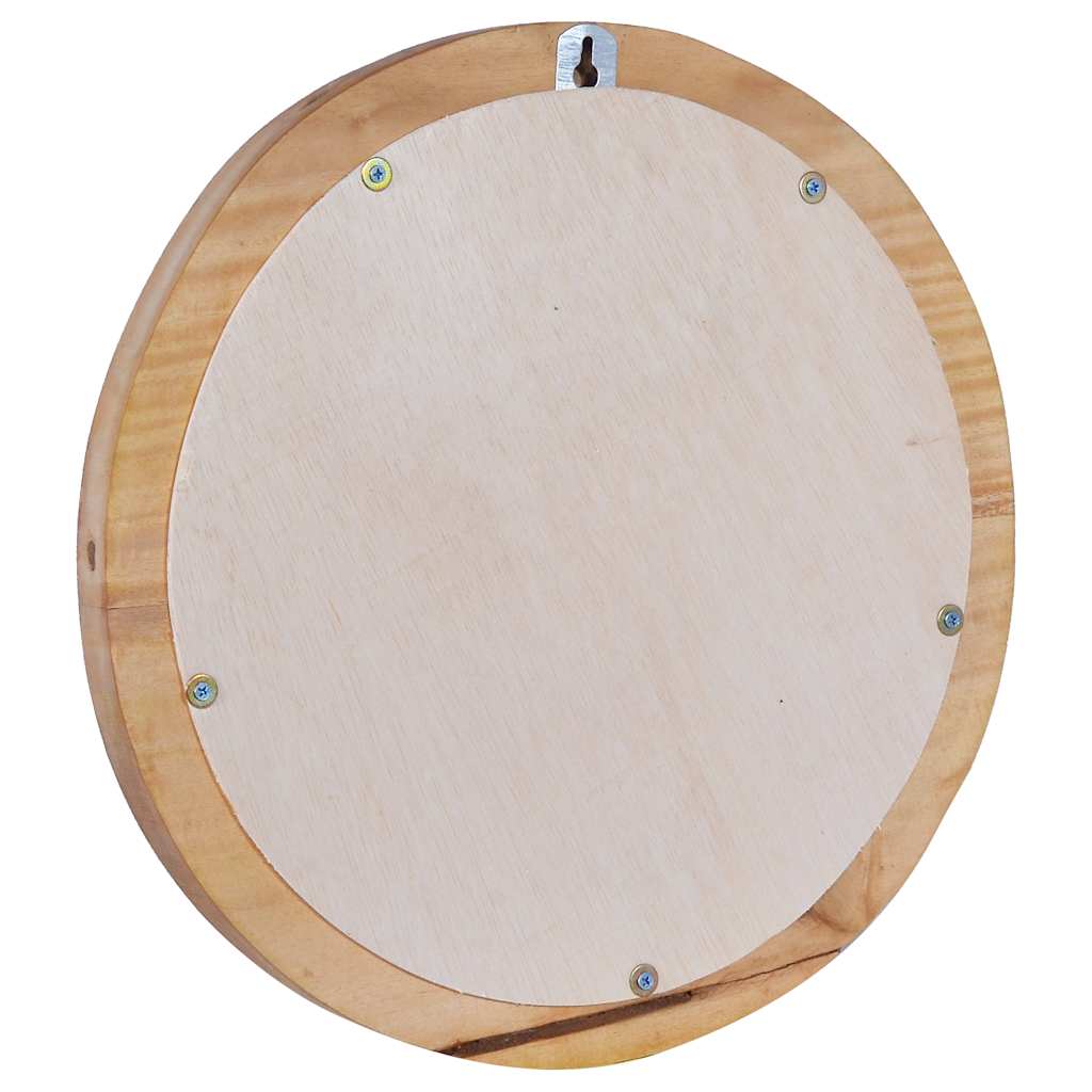 vægspejl 40 cm teak rund