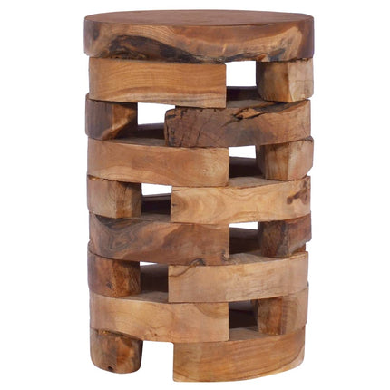 sengebord 30x30x45 cm massivt teaktræ