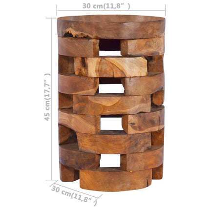 sengebord 30x30x45 cm massivt teaktræ
