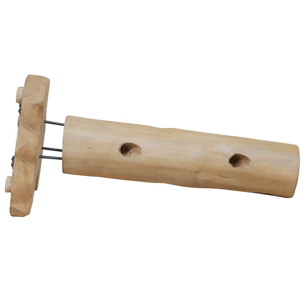 vinreol til 8 flasker 40x30x80 cm massivt teaktræ