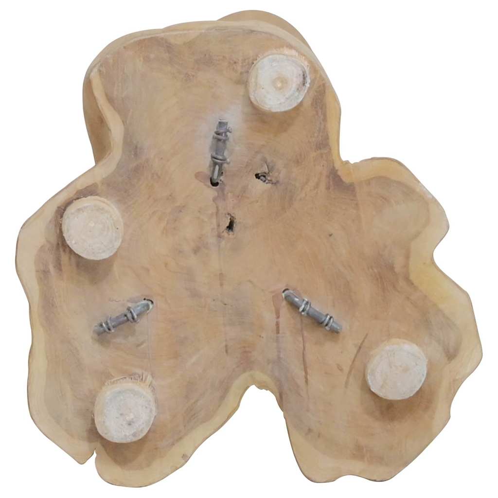 vinreol til 8 flasker 40x30x80 cm massivt teaktræ