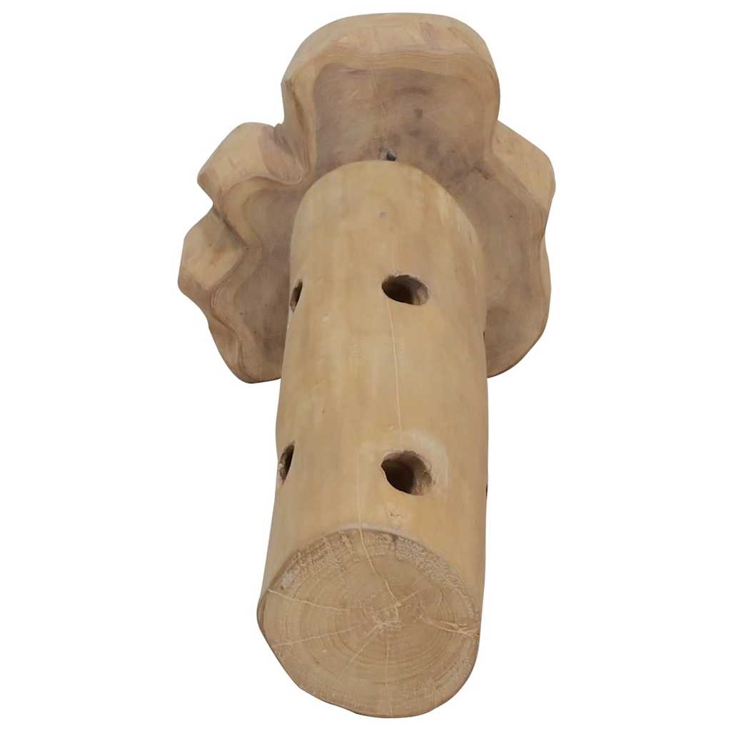 vinreol til 8 flasker 40x30x80 cm massivt teaktræ