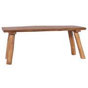 havebænk 120 cm massivt teaktræ