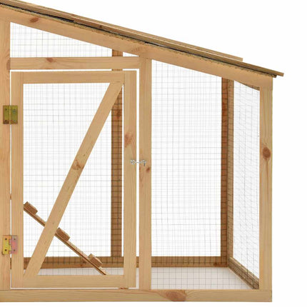 hønsehus 178x67x92 cm massivt fyrretræ