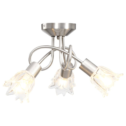 loftlampe transparente glasskærme til 3 E14-pærer tulipanform