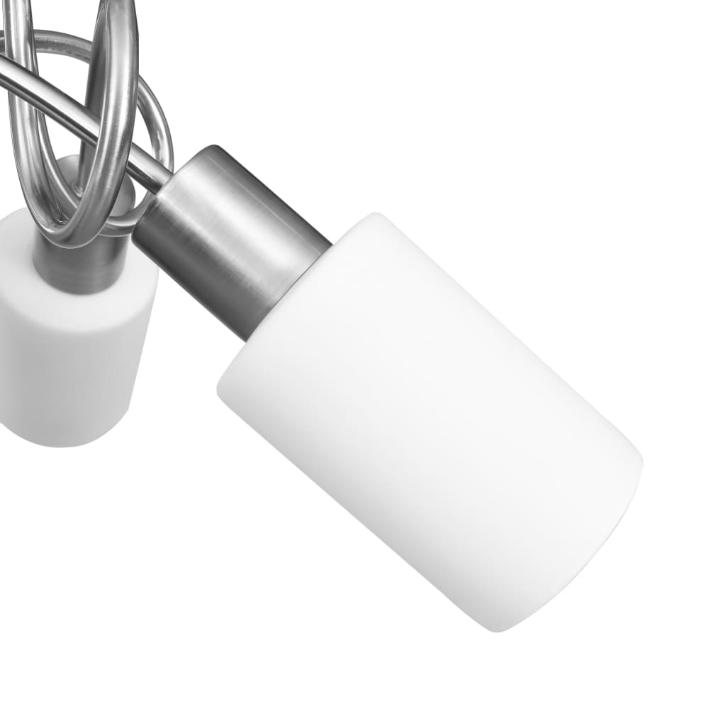 loftlampe med keramiske lampeskærme til 3 E14-pærer hvid