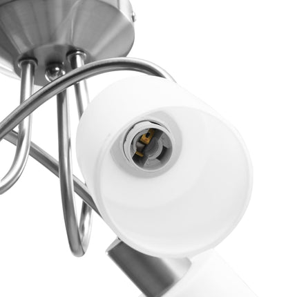 loftlampe med keramiske lampeskærme til 3 E14-pærer hvid