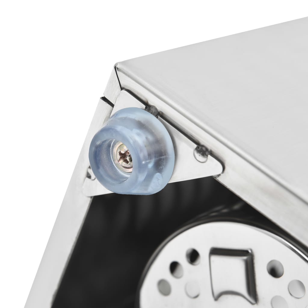 bestikholder 5 rum rektangulær rustfrit stål