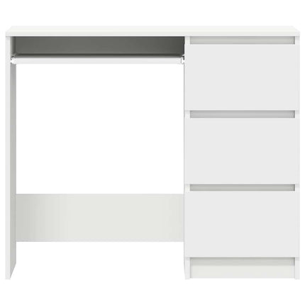skrivebord 90x45x76 cm konstrueret træ hvid