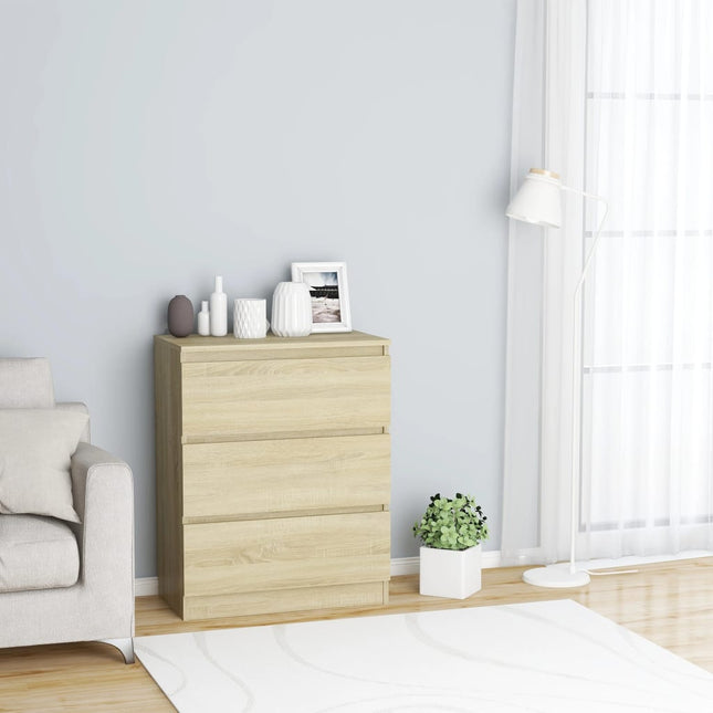 skænk 60x35x76 cm konstrueret træ sonoma-eg