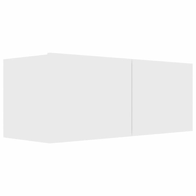 tv-bord 80x30x30 cm konstrueret træ hvid