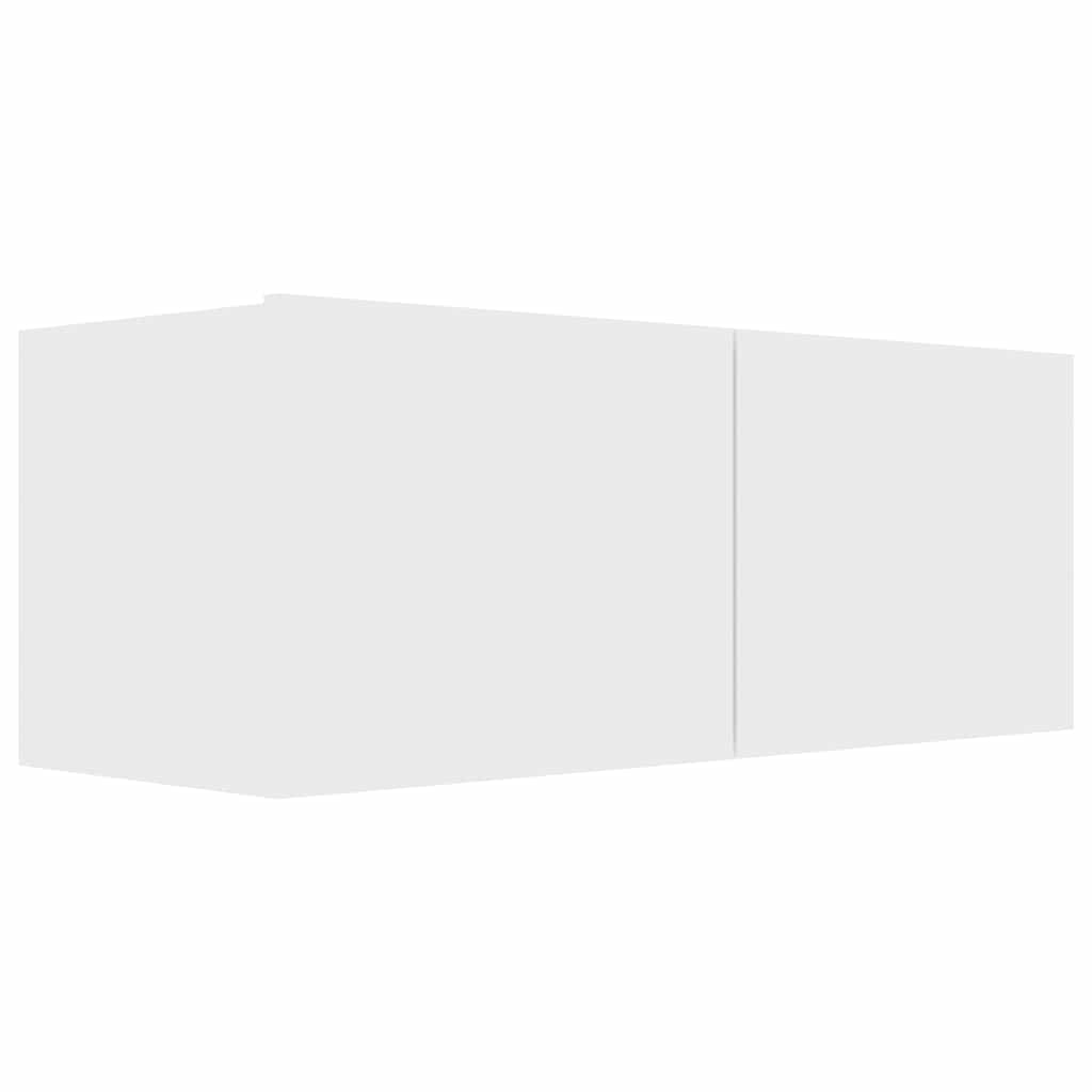 tv-bord 80x30x30 cm konstrueret træ hvid