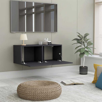 | TV-skab | Grå 80 x 30 x 30 cm Konstrueret træ