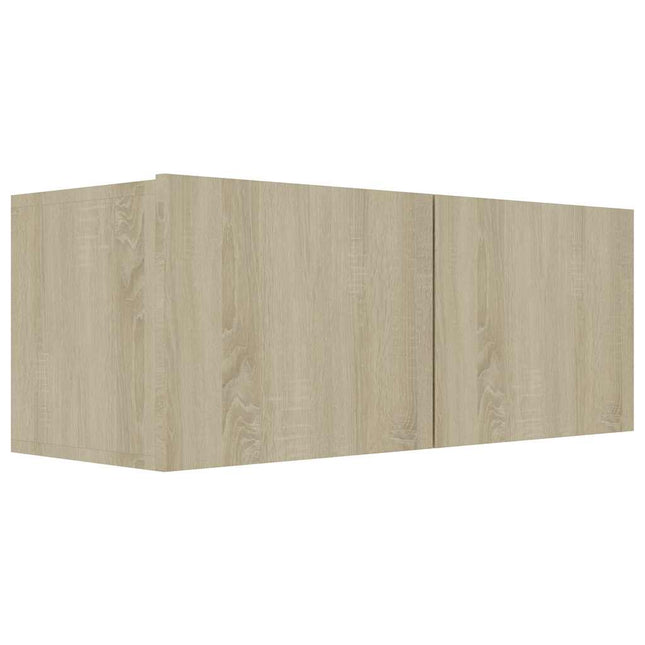 tv-bord 80x30x30 cm konstrueret træ sonoma-eg