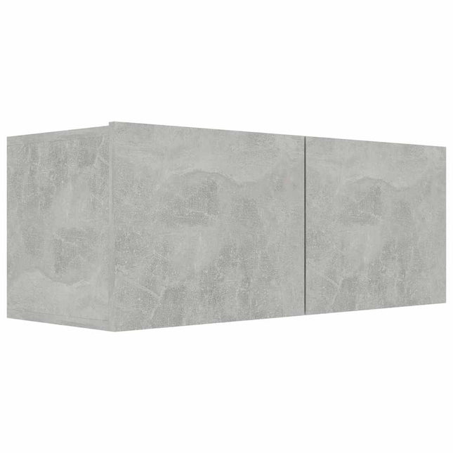 tv-bord 80x30x30 cm konstrueret træ betongrå