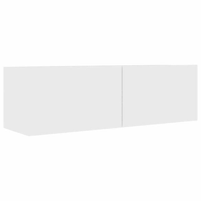 tv-bord 100x30x30 cm konstrueret træ hvid