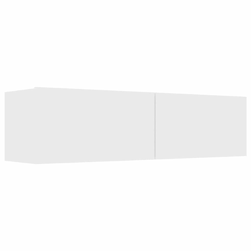 tv-skab 120x30x30 cm konstrueret træ hvid