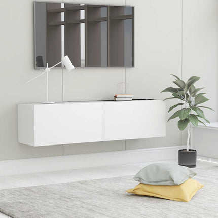 tv-skab 120x30x30 cm konstrueret træ hvid