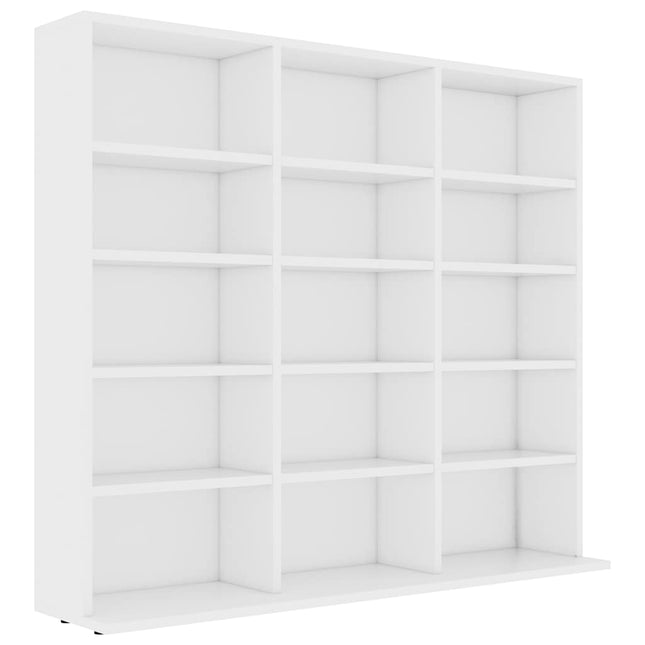 cd-reol 100x23x89,5 cm konstrueret træ hvid