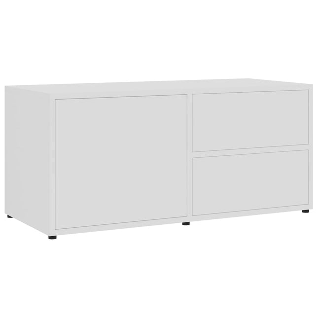 tv-bord 80x34x36 cm konstrueret træ hvid