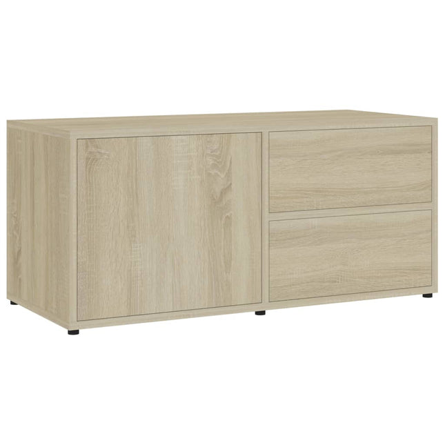 tv-bord 80x34x36 cm konstrueret træ sonoma-eg
