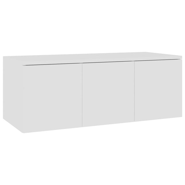 tv-bord 80x34x30 cm konstrueret træ hvid