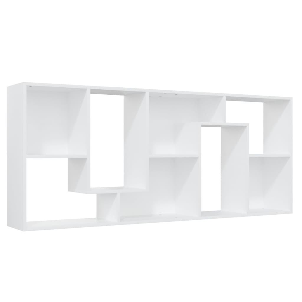 bogreol 67x24x161 cm konstrueret træ hvid