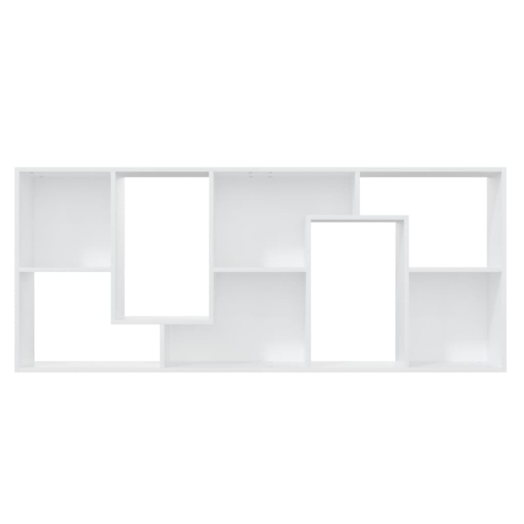 bogreol 67x24x161 cm konstrueret træ hvid